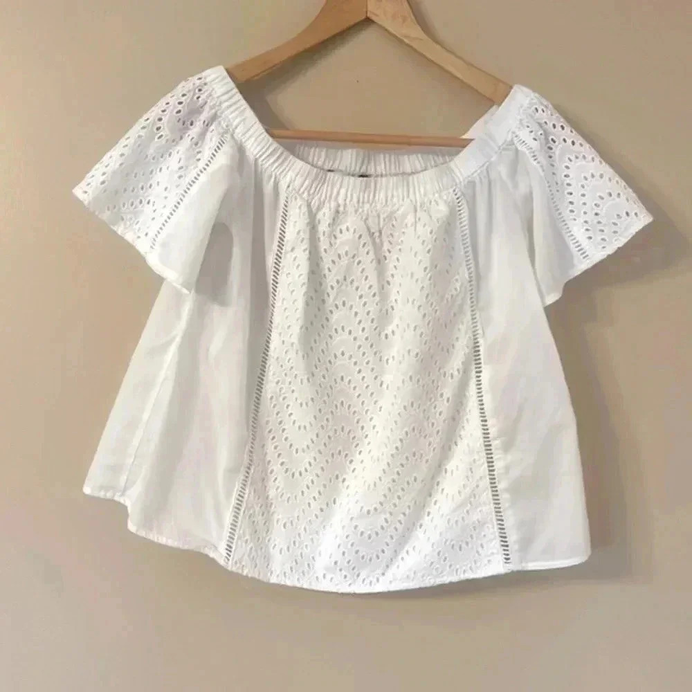 Express white off shoulder top Size Small
